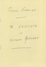 Edition hundertmark, Pierre Garnier, Booklet no 38